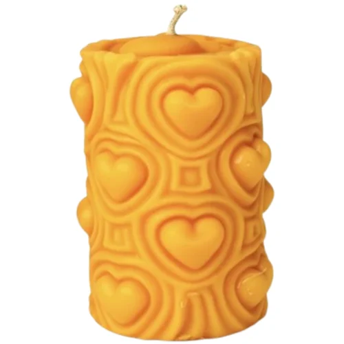 Heart Pillar Candle