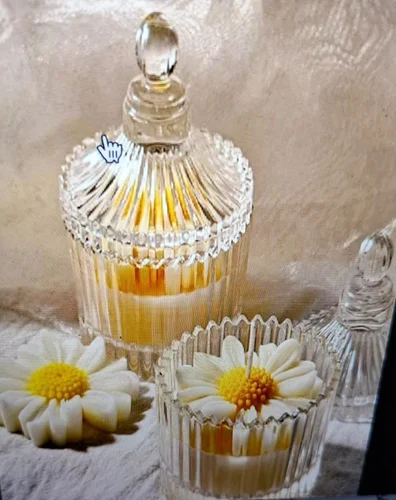 Sunflower Bloom Glass Candle